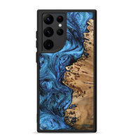 Galaxy S22 Ultra Wood+Resin Phone Case - Loretta (Blue, 703153)