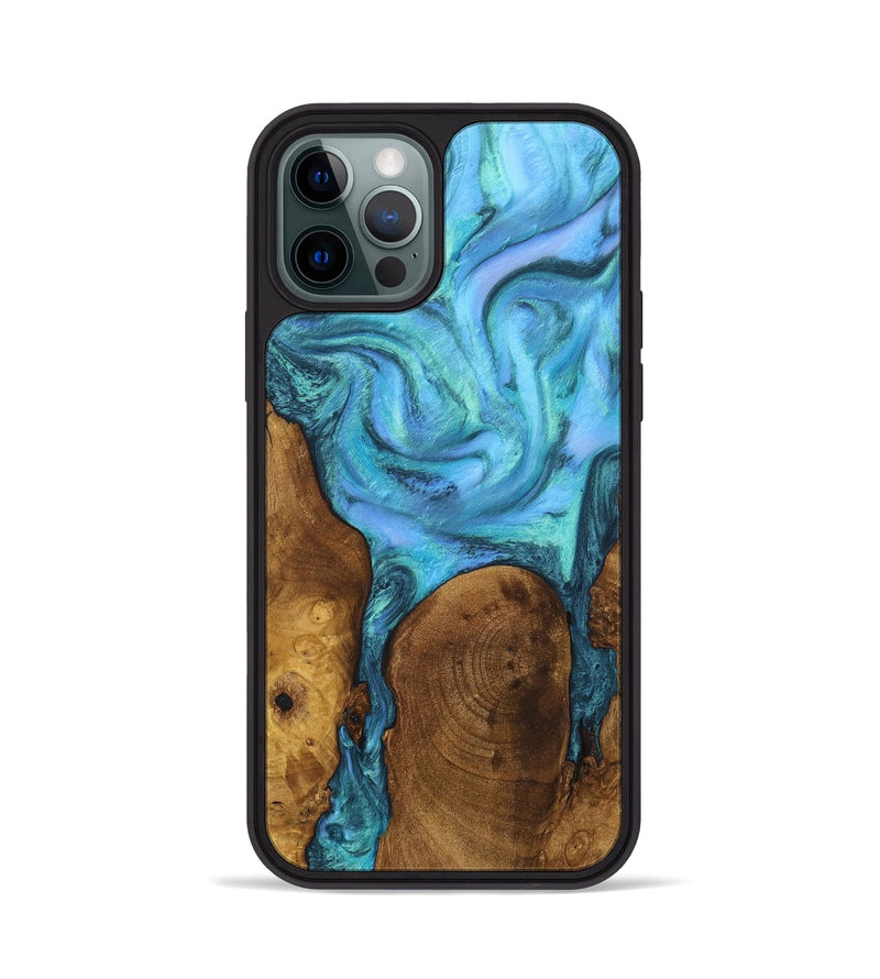 iPhone 12 Pro Wood+Resin Phone Case - Avery (Blue, 703156)