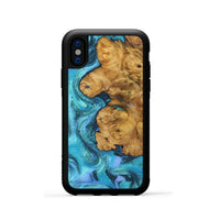iPhone Xs Wood+Resin Phone Case - Archer (Blue, 703158)