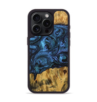 iPhone 15 Pro Wood+Resin Phone Case - Orville (Blue, 703163)