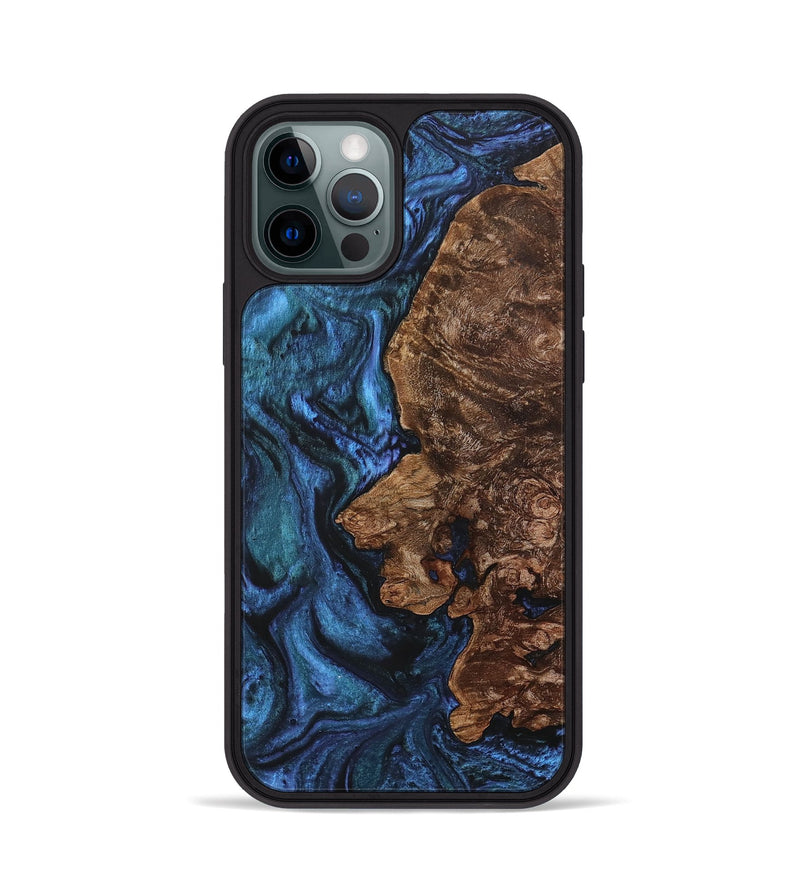 iPhone 12 Pro Wood+Resin Phone Case - Jack (Blue, 703164)