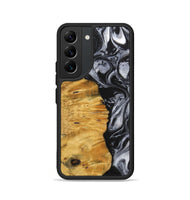 Galaxy S22 Wood+Resin Phone Case - Trenton (Black & White, 703177)