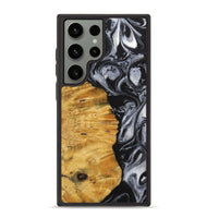 Galaxy S23 Ultra Wood+Resin Phone Case - Trenton (Black & White, 703177)
