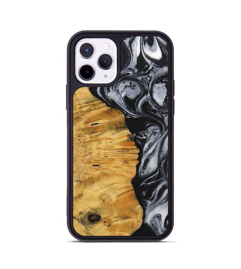 iPhone 11 Pro Wood+Resin Phone Case - Trenton (Black & White, 703177)