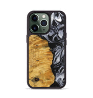 iPhone 13 Pro Wood+Resin Phone Case - Trenton (Black & White, 703177)