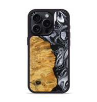 iPhone 15 Pro Wood+Resin Phone Case - Trenton (Black & White, 703177)