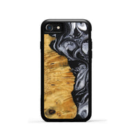 iPhone SE Wood+Resin Phone Case - Trenton (Black & White, 703177)
