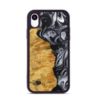 iPhone Xr Wood+Resin Phone Case - Trenton (Black & White, 703177)