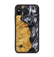 iPhone Xs Max Wood+Resin Phone Case - Trenton (Black & White, 703177)