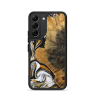 Galaxy S22 Wood+Resin Phone Case - Ervin (Black & White, 703181)