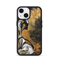 iPhone 13 Wood+Resin Phone Case - Ervin (Black & White, 703181)
