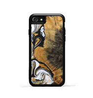 iPhone SE Wood+Resin Phone Case - Ervin (Black & White, 703181)