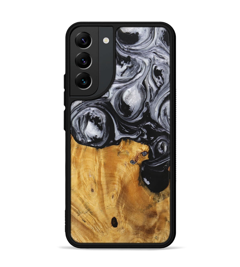 Galaxy S22 Plus Wood+Resin Phone Case - Sydney (Black & White, 703183)