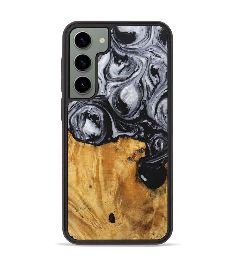 Galaxy S23 Plus Wood+Resin Phone Case - Sydney (Black & White, 703183)