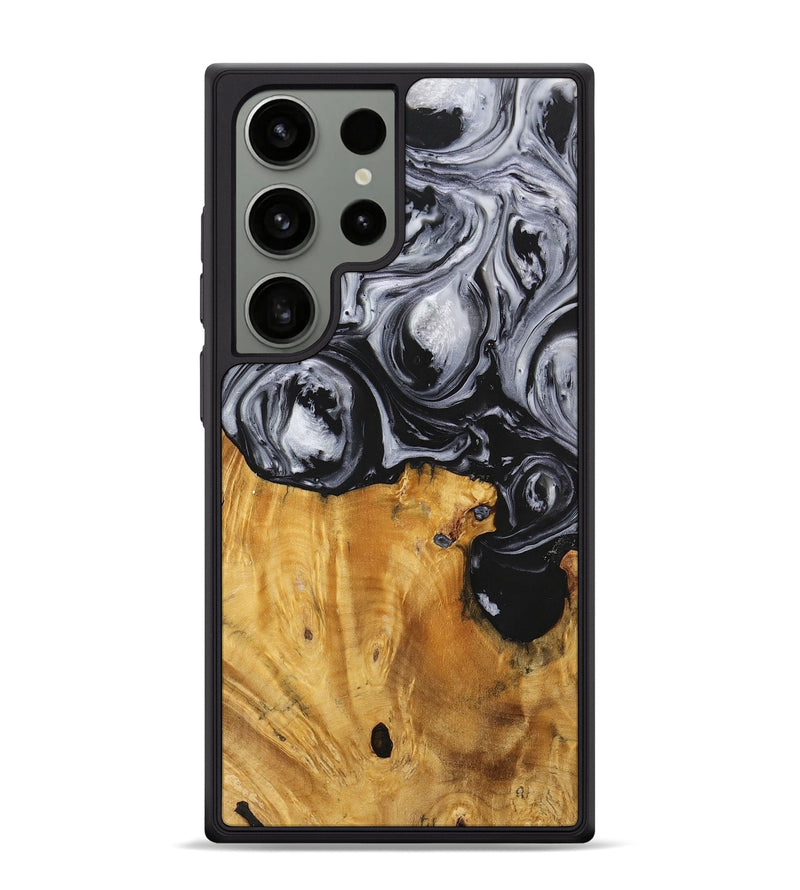 Galaxy S24 Ultra Wood+Resin Phone Case - Sydney (Black & White, 703183)