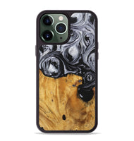 iPhone 13 Pro Max Wood+Resin Phone Case - Sydney (Black & White, 703183)