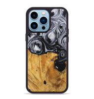 iPhone 14 Pro Max Wood+Resin Phone Case - Sydney (Black & White, 703183)
