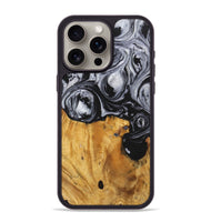 iPhone 15 Pro Max Wood+Resin Phone Case - Sydney (Black & White, 703183)