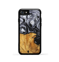 iPhone SE Wood+Resin Phone Case - Sydney (Black & White, 703183)