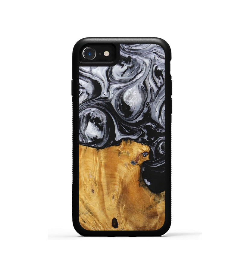 iPhone SE Wood+Resin Phone Case - Sydney (Black & White, 703183)