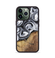 iPhone 13 Pro Wood+Resin Phone Case - Rosa (Black & White, 703184)