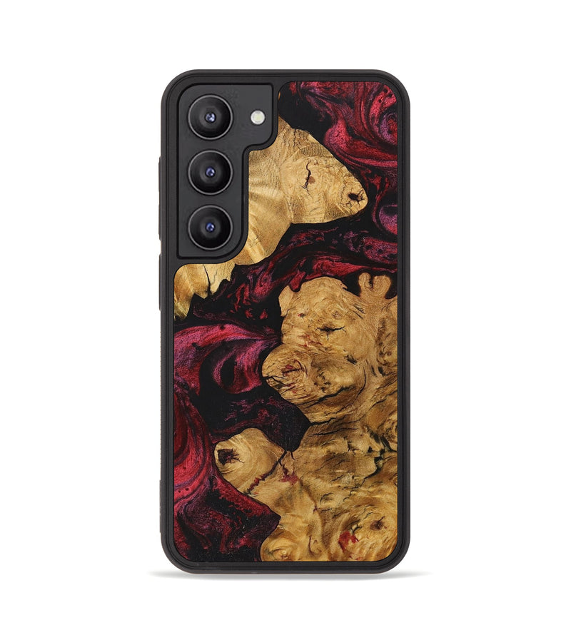 Galaxy S23 Wood+Resin Phone Case - Frances (Red, 703189)