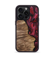 iPhone 15 Pro Wood+Resin Phone Case - Aylin (Red, 703194)