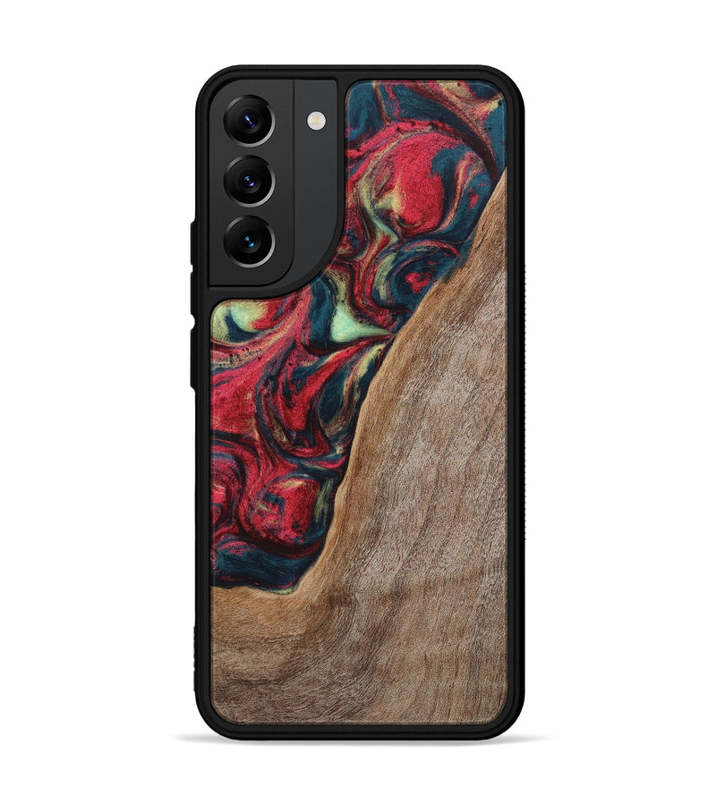 Galaxy S22 Plus Wood+Resin Phone Case - Carolyn (Red, 703197)