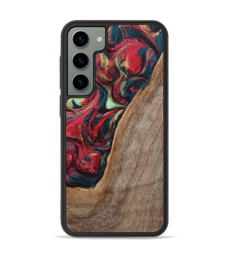 Galaxy S23 Plus Wood+Resin Phone Case - Carolyn (Red, 703197)