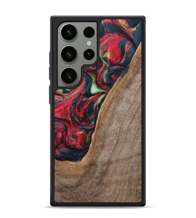Galaxy S24 Ultra Wood+Resin Phone Case - Carolyn (Red, 703197)