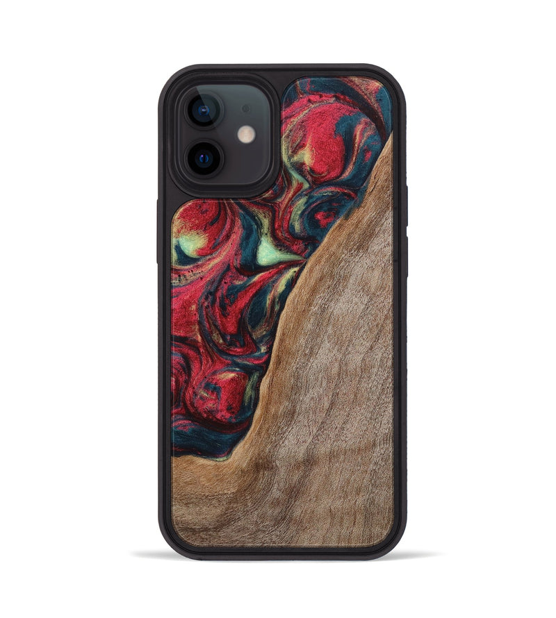 iPhone 12 Wood+Resin Phone Case - Carolyn (Red, 703197)