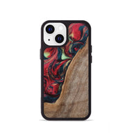 iPhone 13 mini Wood+Resin Phone Case - Carolyn (Red, 703197)