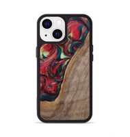 iPhone 13 Wood+Resin Phone Case - Carolyn (Red, 703197)