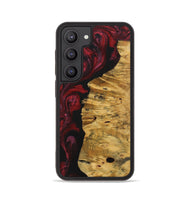 Galaxy S23 Wood+Resin Phone Case - Tamika (Red, 703203)