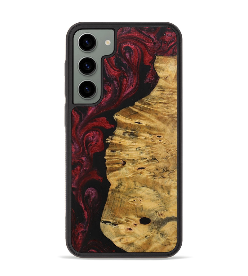 Galaxy S23 Plus Wood+Resin Phone Case - Tamika (Red, 703203)