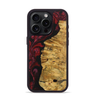 iPhone 15 Pro Wood+Resin Phone Case - Tamika (Red, 703203)