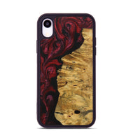 iPhone Xr Wood+Resin Phone Case - Tamika (Red, 703203)