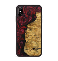 iPhone Xs Max Wood+Resin Phone Case - Tamika (Red, 703203)