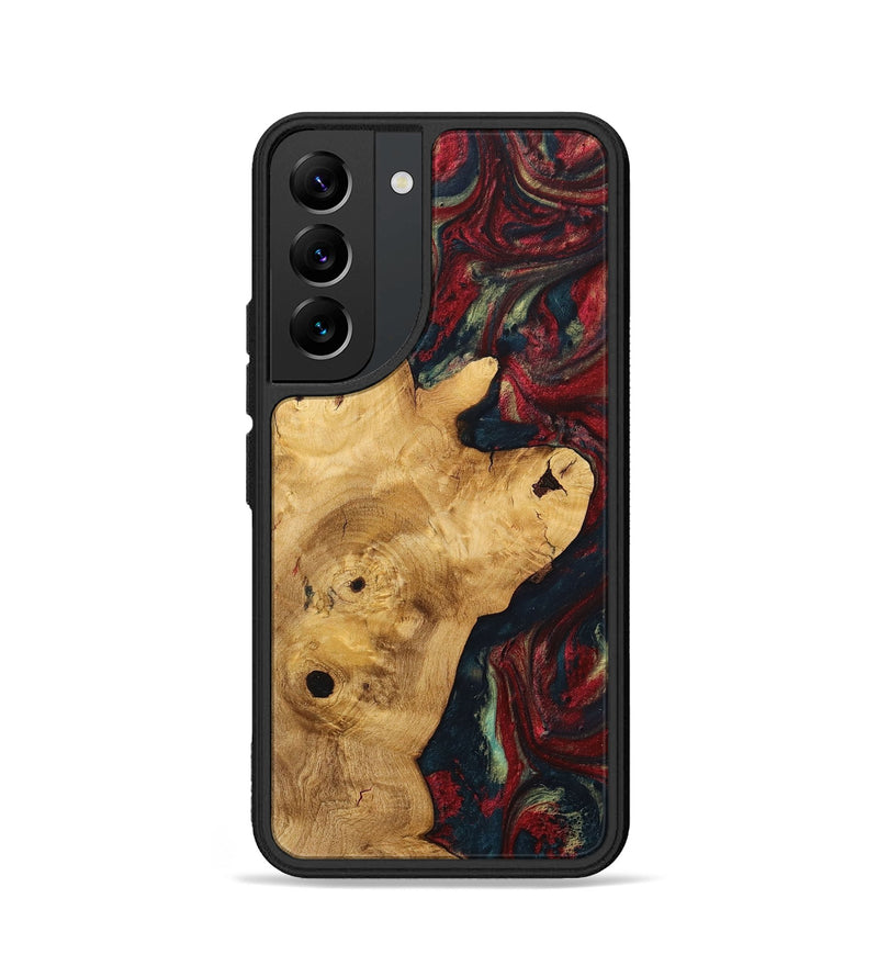 Galaxy S22 Wood+Resin Phone Case - Keegan (Red, 703206)