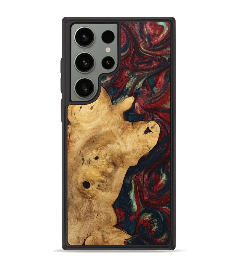 Galaxy S23 Ultra Wood+Resin Phone Case - Keegan (Red, 703206)