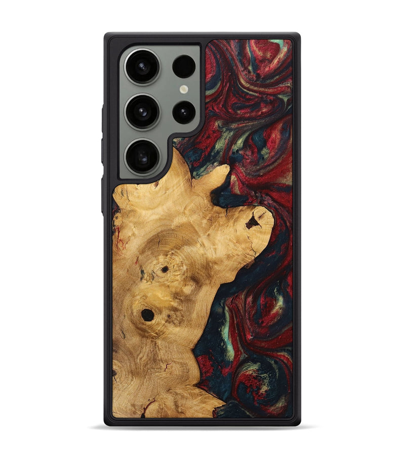 Galaxy S24 Ultra Wood+Resin Phone Case - Keegan (Red, 703206)