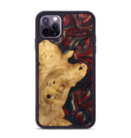 iPhone 11 Pro Max Wood+Resin Phone Case - Keegan (Red, 703206)