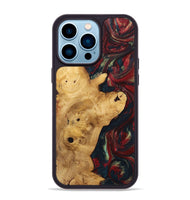 iPhone 14 Pro Max Wood+Resin Phone Case - Keegan (Red, 703206)