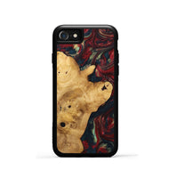 iPhone SE Wood+Resin Phone Case - Keegan (Red, 703206)
