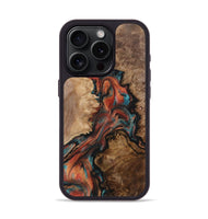 iPhone 15 Pro Wood+Resin Phone Case - Marjorie (Green, 703211)