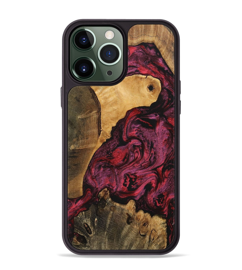 iPhone 13 Pro Max Wood+Resin Phone Case - Lynda (Mosaic, 703217)