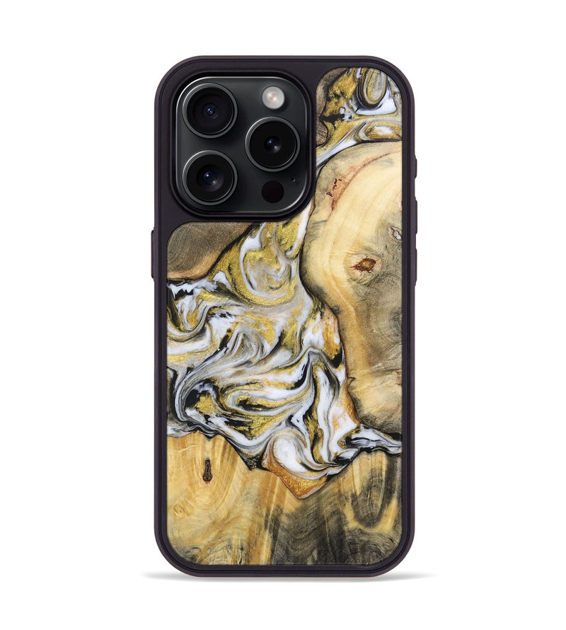 iPhone 15 Pro Wood+Resin Phone Case - Baylee (Mosaic, 703222)