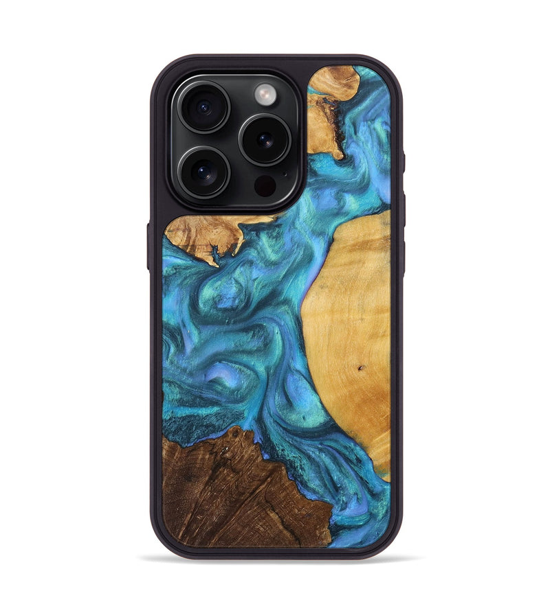 iPhone 15 Pro Wood+Resin Phone Case - Colby (Mosaic, 703226)