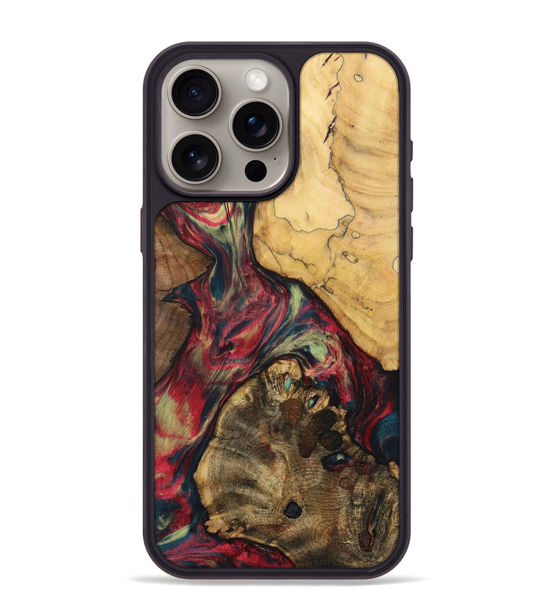 iPhone 15 Pro Max Wood+Resin Phone Case - London (Mosaic, 703228)