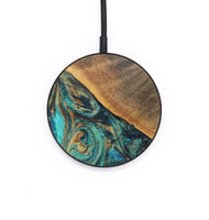 Circle Wood+Resin Wireless Charger - Stefanie (Teal & Gold, 703274)